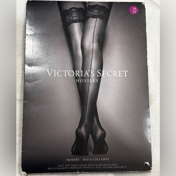 Victoria Secret Lace Top Thigh Highs SZ SM - Picture 4 of 5